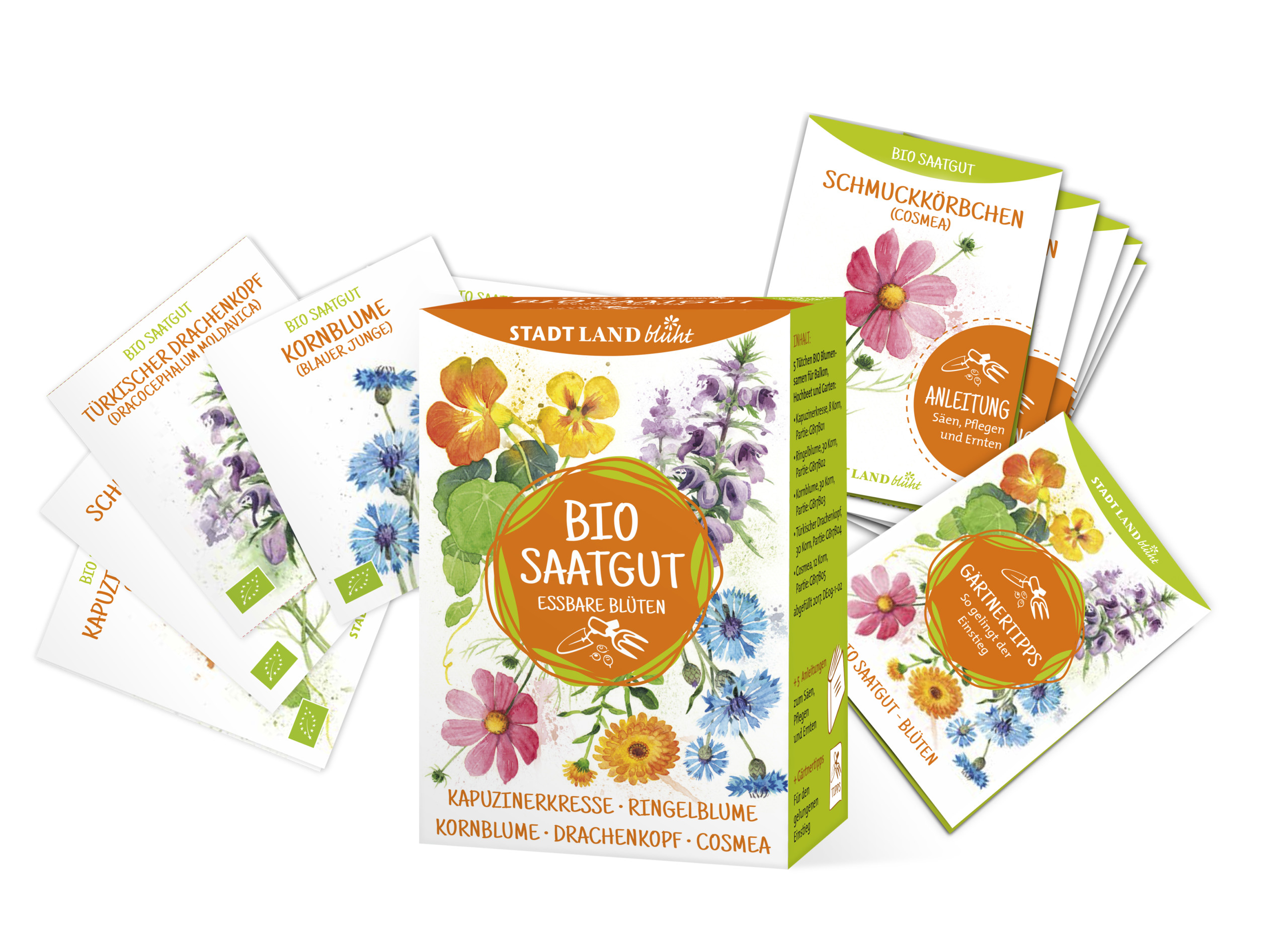 Bio Saatgutbox Essbare Blüten