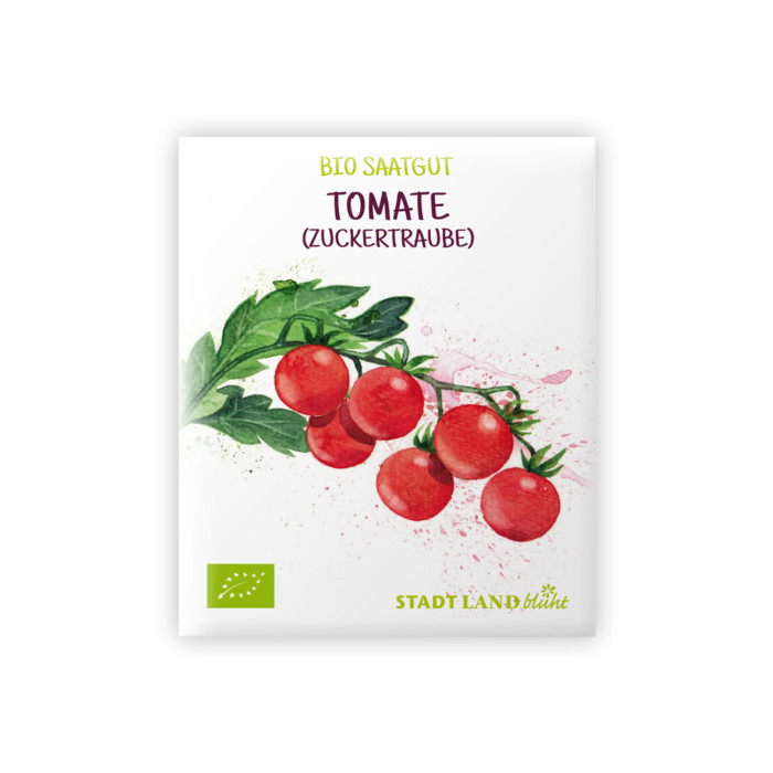 ökologisches Saatgut STADT LAND blüht. Bio Saatgut Tomate Zuckertraube.