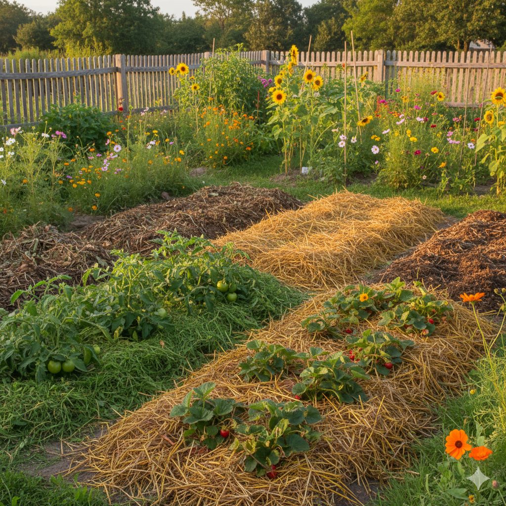 Mulchen Vorteile im Bio Garten