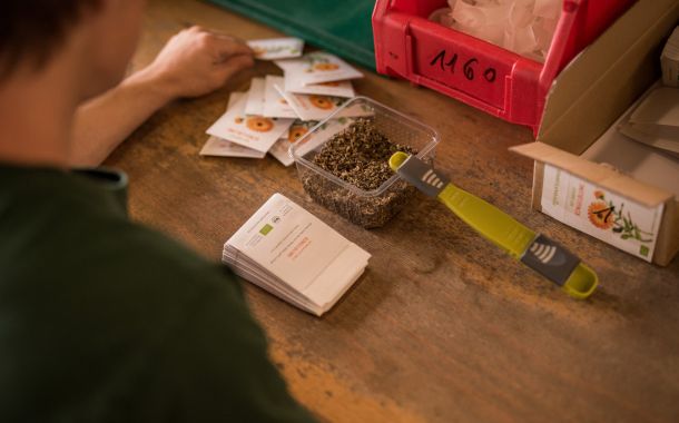 Die Abfüllung vor dem Saatgut Verkauf