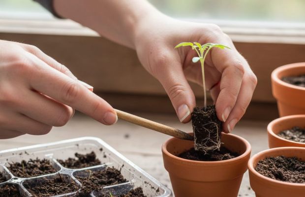 Jungpflanzen pikieren und umtopfen